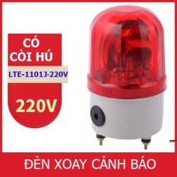 Đèn quay cảnh báo LED có còi hú LTE-100J 12V/24V/220V