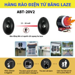 Bộ báo trộm chống leo hàng rào bằng tia laze ABT-20V2, 20 mét