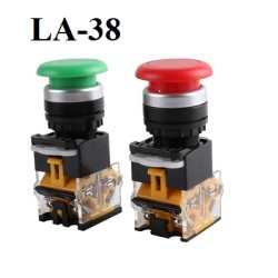 Nút nhấn LA38 phi 22mm Reset - Màu Đỏ (hình nấm)